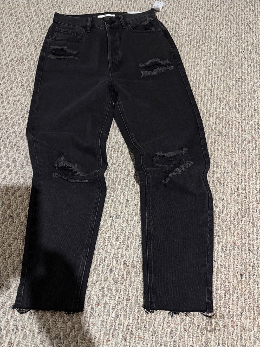 PacSun Black Slim Straight Distressed Women's Jeans
